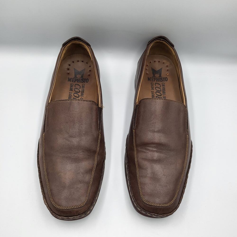 Mephisto Edlef Dark Brown Leather Slip On Comfort Loafer Moccasin Men’s Size 9